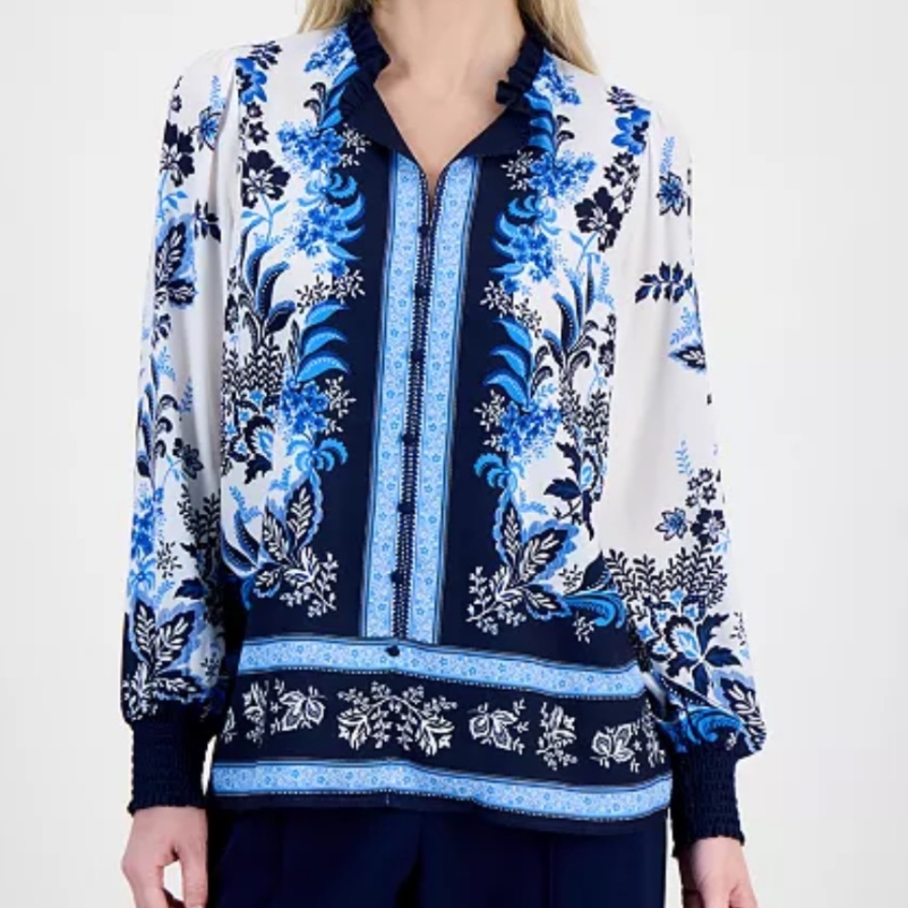 NWT Tahari floral blouse